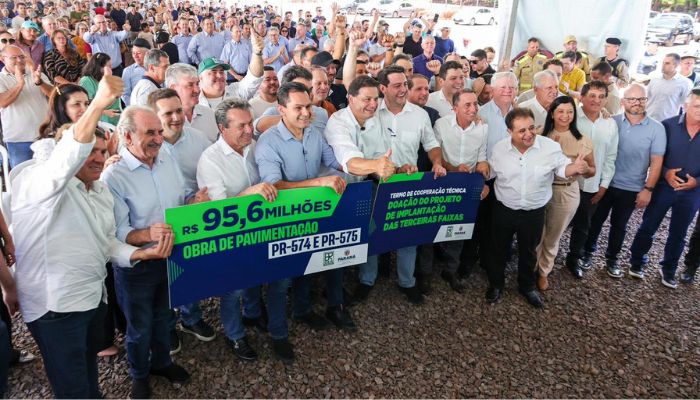 Ratinho Junior dá início pavimentação que liga Nova Aurora, Tupãssi e Cafelândia